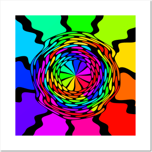 Rainbow Color Wheel Posters and Art